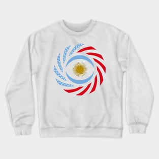 Argentinian American Multinational Patriot Flag Series Crewneck Sweatshirt